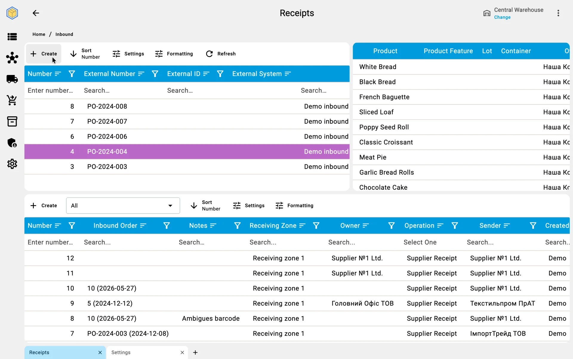 Picking the inbound order